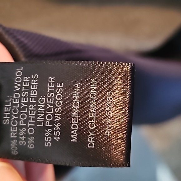 Express Men's Gray Wool Coat with Navy Lining NWT - Picture 5 of 7